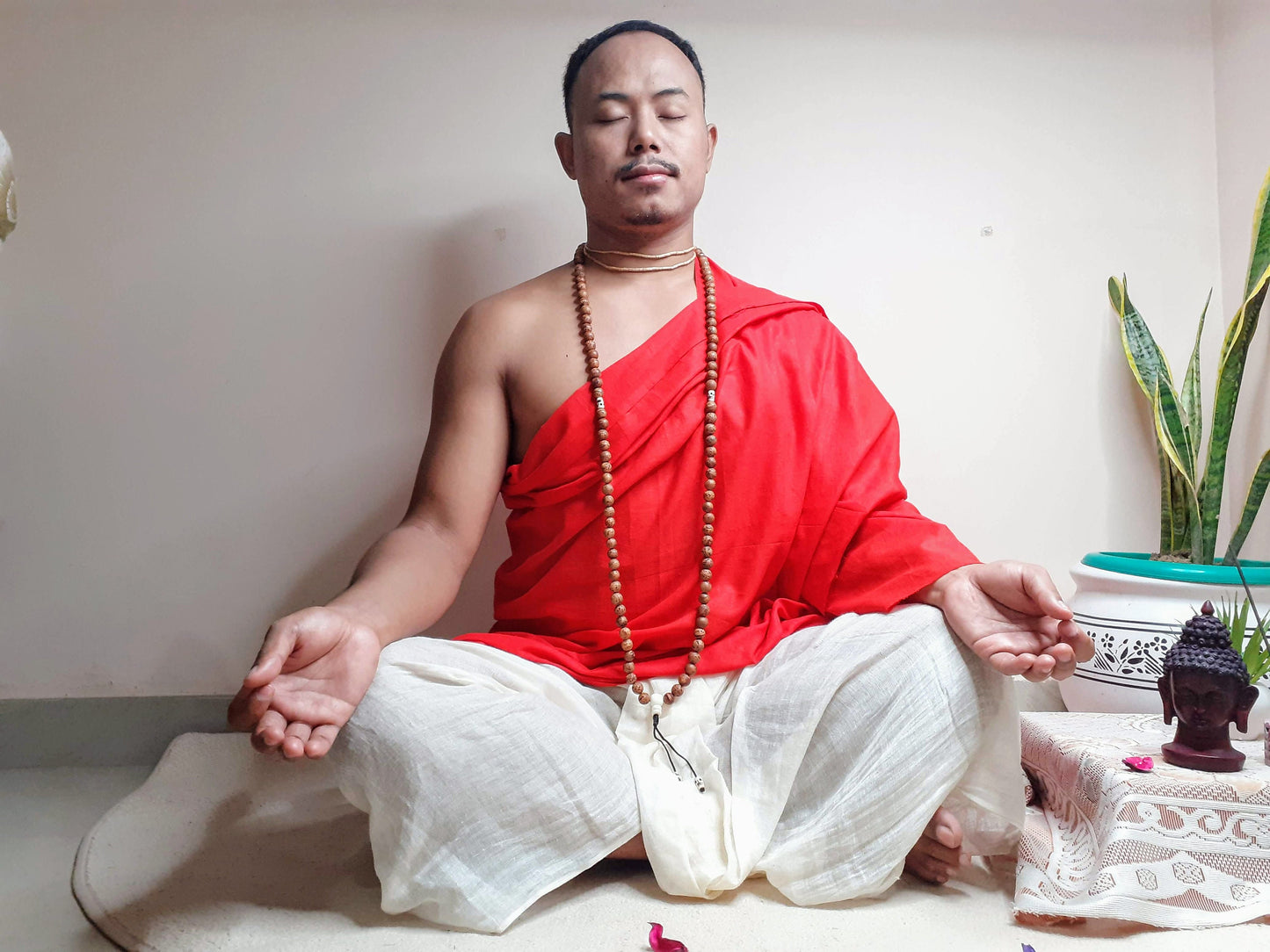 Bodhi Seeds Mala,Buddhist beads,Hand Knotted Necklace,Tibetan Prayer Beads, Budhist Beads,Meditation tools,Monk bracelet,Skull Bone Beads,