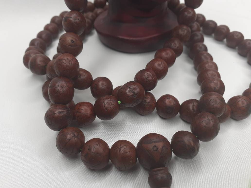 12 mm Very Old Phoenix One Eye Bodhi Seeds Mala,Buddhist Beads,Tibetan Bodhi Beads,Seed Prayer Mala,Nepali Bodhi Seed, Japa Mala