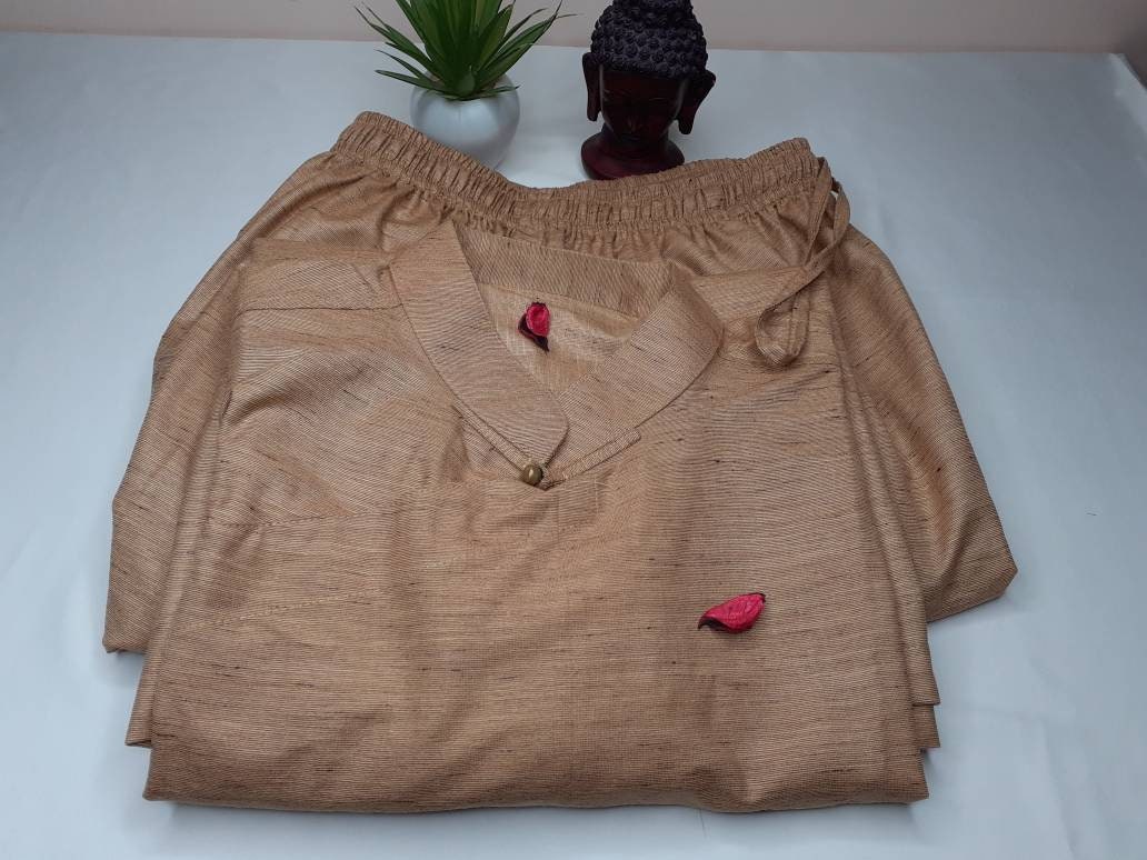 Tibetan Traditional Meditation Suit,Buddhist Prayer Cloth,Buddhist Meditation Robe,Mens Meditation Pant and Shirt,Tibetan Clothing for Men