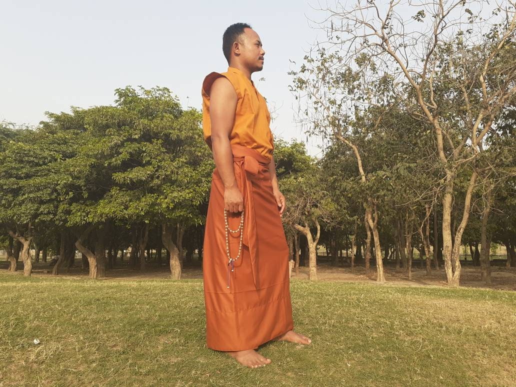 Layman Buddhist Robe Set, Buddhist Robe,Meditation Clothing,Buddhist Meditation Suit, Spiritual Costumes,Temple clothing,Spiritual fabric