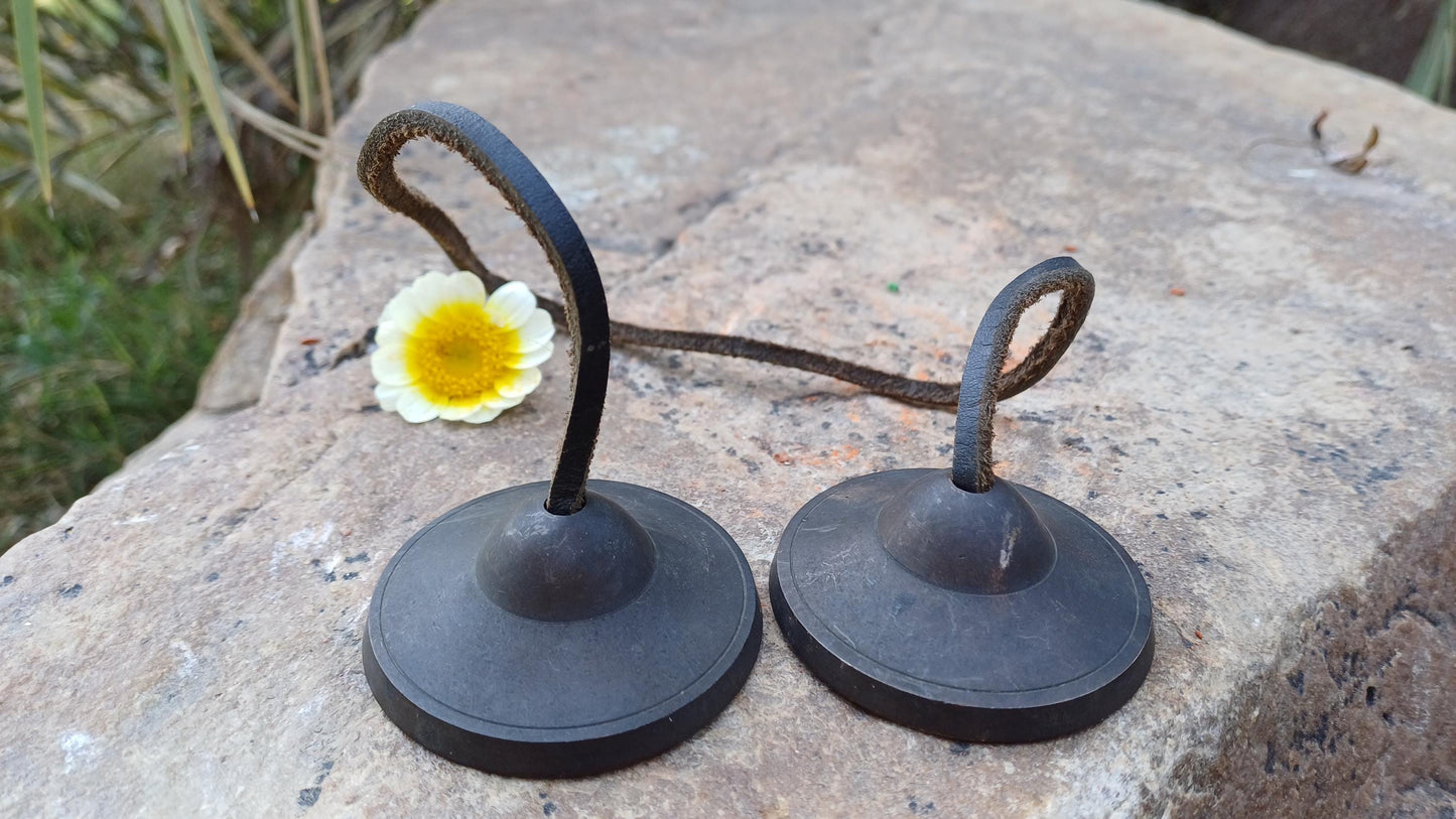 Vintage Rare Authentic Small Dragon Carved Tibetan Tingsha Bells,Handmade Tibetan Buddhist Ritual Cymbal,Yoga Meditation Sound Healing Tool