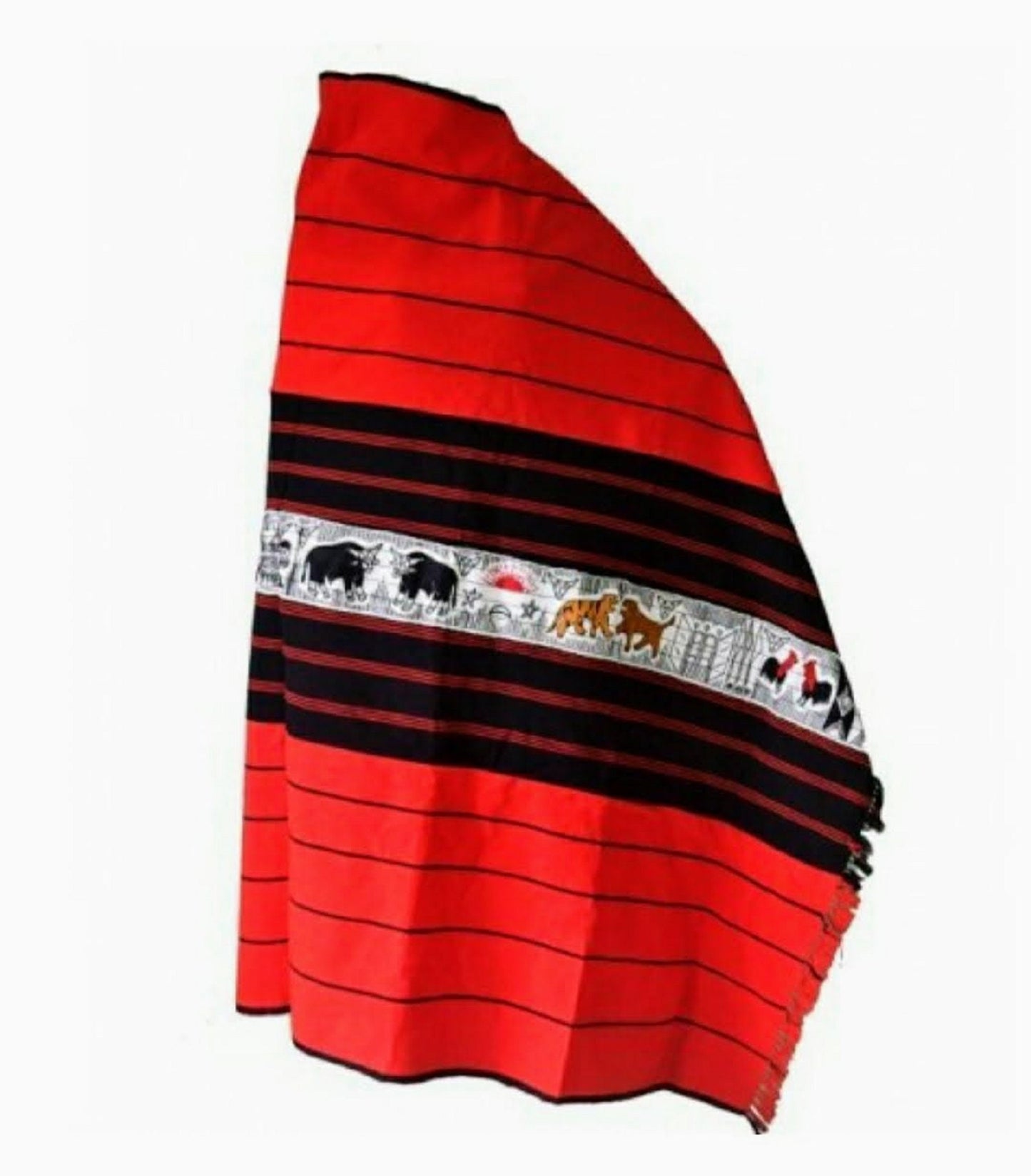 Handwoven Ao Naga Tribe Warrior Blanket,Ethnic Sofa Throw,Native Indian Shawl,Tribal Wall Tapestry,Tribal Home Decor,Ethnic Tribes Clothing