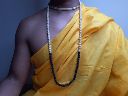 Black Lava Rock Wood Mala Beads Hand Knotted Necklace Buddhist Tibetan Prayer  Beads for Meditation Healing Mantra Chanting Hindu