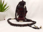 Red Rosewood Mala, Bones Beads, Hand Knotted Necklace,Buddhist Bracelet,Tibetan Prayer Beads,Meditation Tool,Mantra Chanting Hindu
