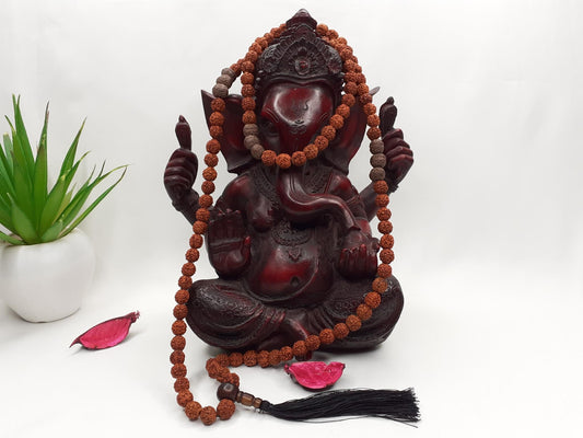 Rudraksha Seeds Mala,Hand Knotted Necklace, Buddhist Tibetan Prayer,Healing Accessaries,Hindu Mantra Chanting,Meditation tools,Monk bracelet