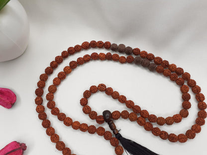 Rudraksha Seeds Mala,Hand Knotted Necklace, Buddhist Tibetan Prayer,Healing Accessaries,Hindu Mantra Chanting,Meditation tools,Monk bracelet