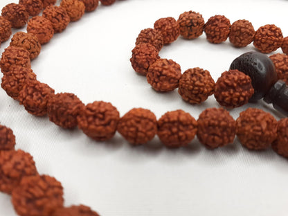 Rudraksha Seeds Mala,Hand Knotted Necklace, Buddhist Tibetan Prayer,Healing Accessaries,Hindu Mantra Chanting,Meditation tools,Monk bracelet
