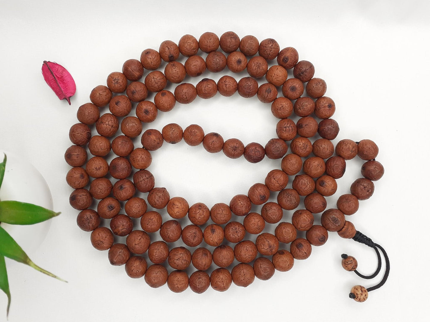 108 Authentic Natural Dark Brown Bodhi Seed Prayer Mala,Tibetan Buddhist Meditation Rosary,Nepal Bodhi Seeds Mala,Monk Spiritual Bracelet