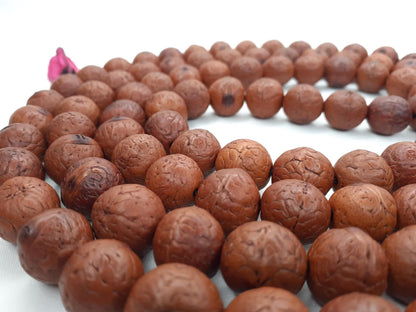 108 Authentic Natural Dark Brown Bodhi Seed Prayer Mala,Tibetan Buddhist Meditation Rosary,Nepal Bodhi Seeds Mala,Monk Spiritual Bracelet