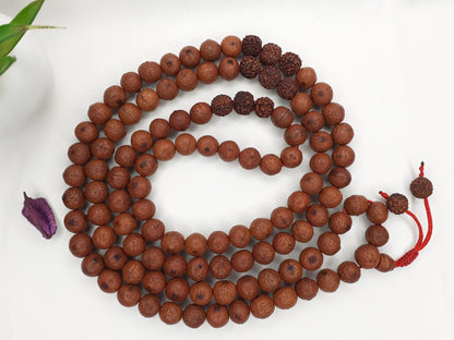 108 Naturally Aged Dark Brown Genuine Phoenix Eye Bodhi/Rudraksha Seeds Meditation Mala,Tibetan Buddhist Prayer Rosary,Nepal Bodhi Seeds
