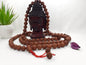 108 Naturally Aged Dark Brown Genuine Phoenix Eye Bodhi/Rudraksha Seeds Meditation Mala,Tibetan Buddhist Prayer Rosary,Nepal Bodhi Seeds