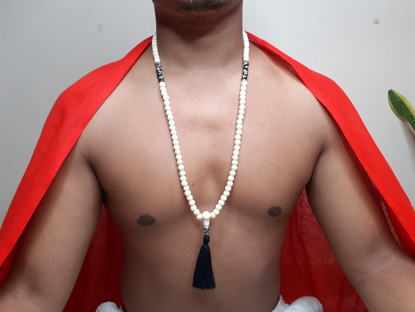 Handcrafted Bone  Beads Yoga Meditation Mala Antique bone necklace Ethnic Jewellery  Buddhiat Tibetan Prayer  Bone Disk Native