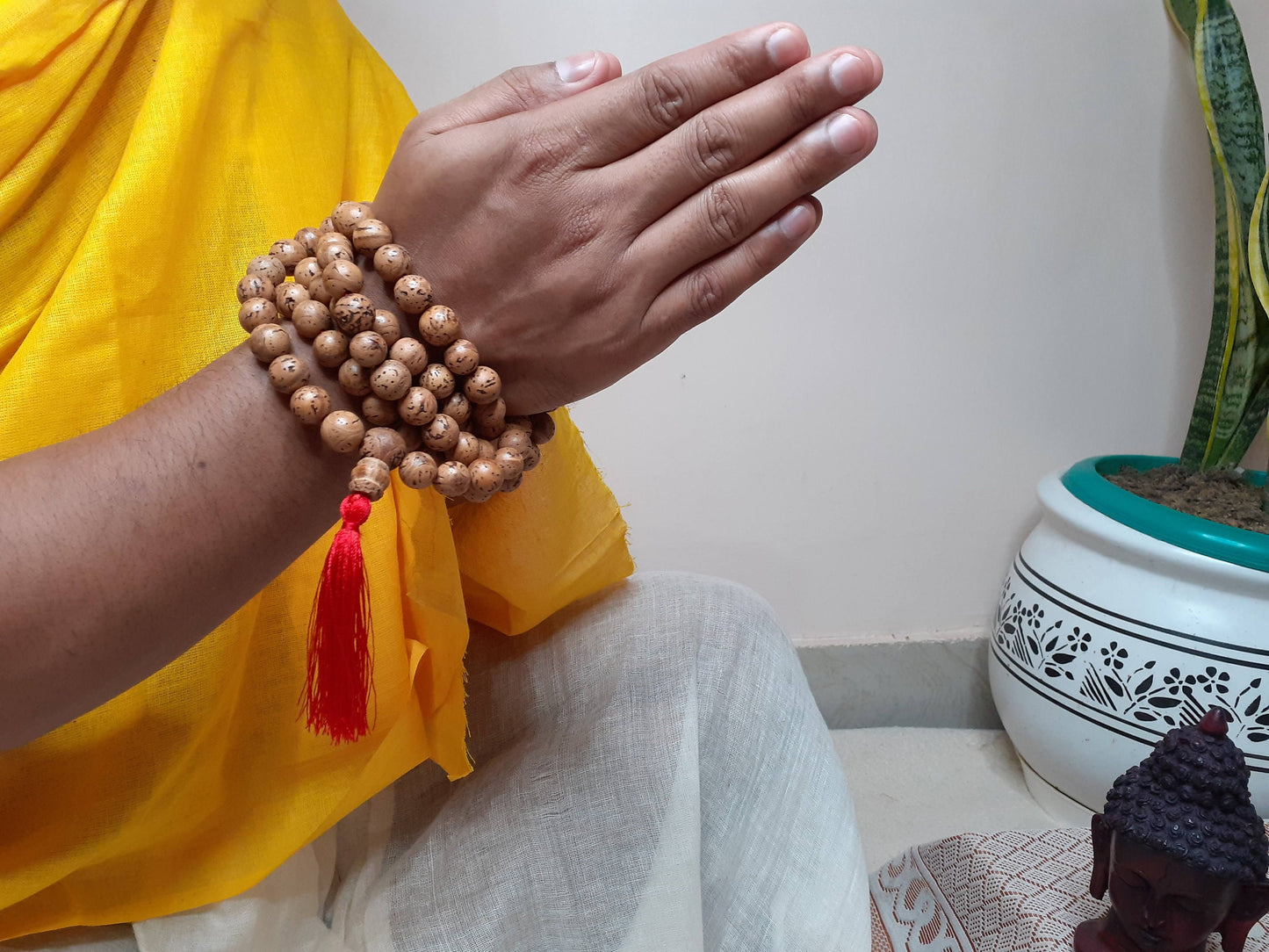Bodhi seeds Mala, Buddhist beads , Hand Knotted Necklace, Tibetan Prayer , Healing ,Mantra Chanting Hindu,Meditation tools,Monk bracelet