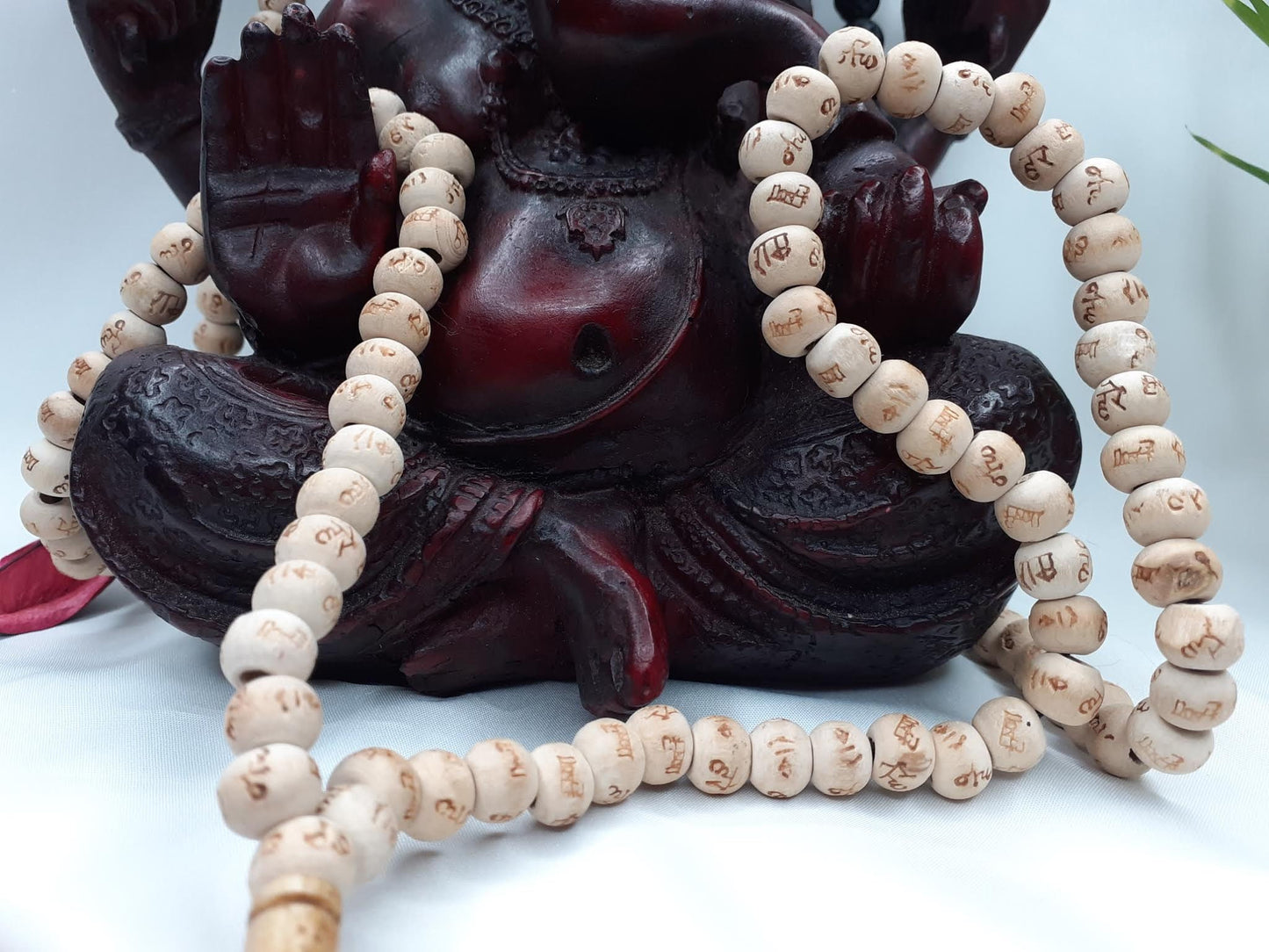 Black Lava Rock Wood Mala Beads Hand Knotted Necklace Buddhist Tibetan Prayer  Beads for Meditation Healing Mantra Chanting Hindu