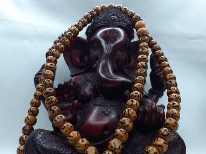 Spiritual Wood Mala, Sandalwood Beads,Hand Knotted Necklace,Buddist Tibetan Prayer Beads,Tool for Meditation,Healing Mantra Chanting Hindu