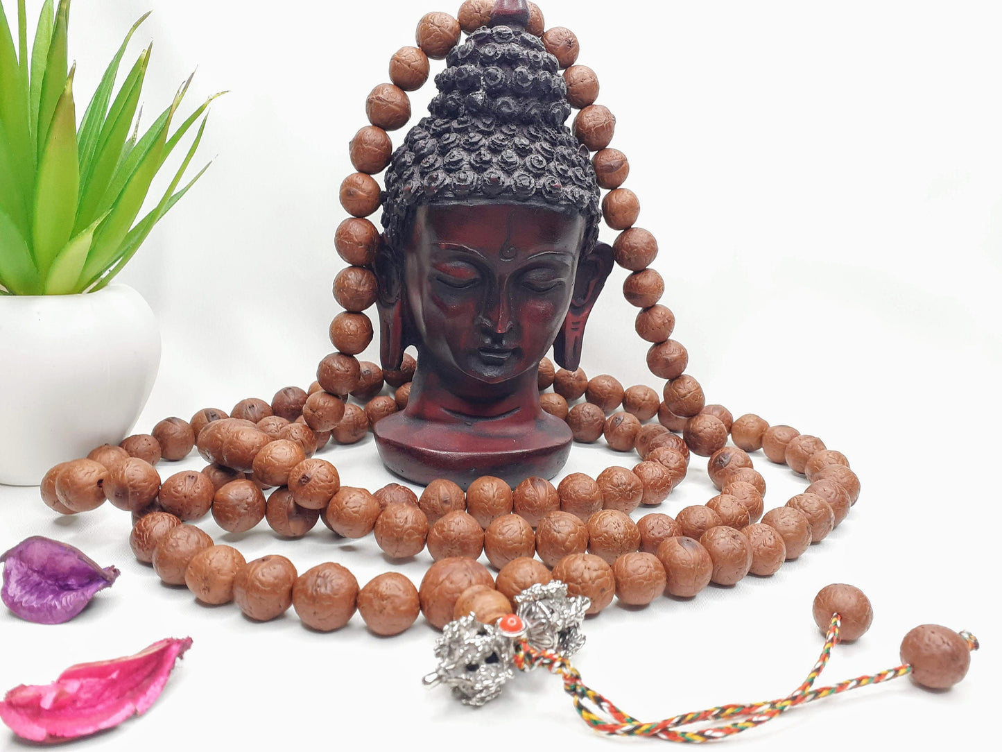 Bodhi Seed Mala,Aged Bodhi Seeds, Buddhist beads, Hand String Necklace, Tibetan Prayer,Hindu Mantra Chanting ,Meditation tools,Monk bracelet