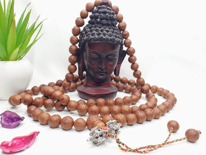 Bodhi Seed Mala,Aged Bodhi Seeds, Buddhist beads, Hand String Necklace, Tibetan Prayer,Hindu Mantra Chanting ,Meditation tools,Monk bracelet