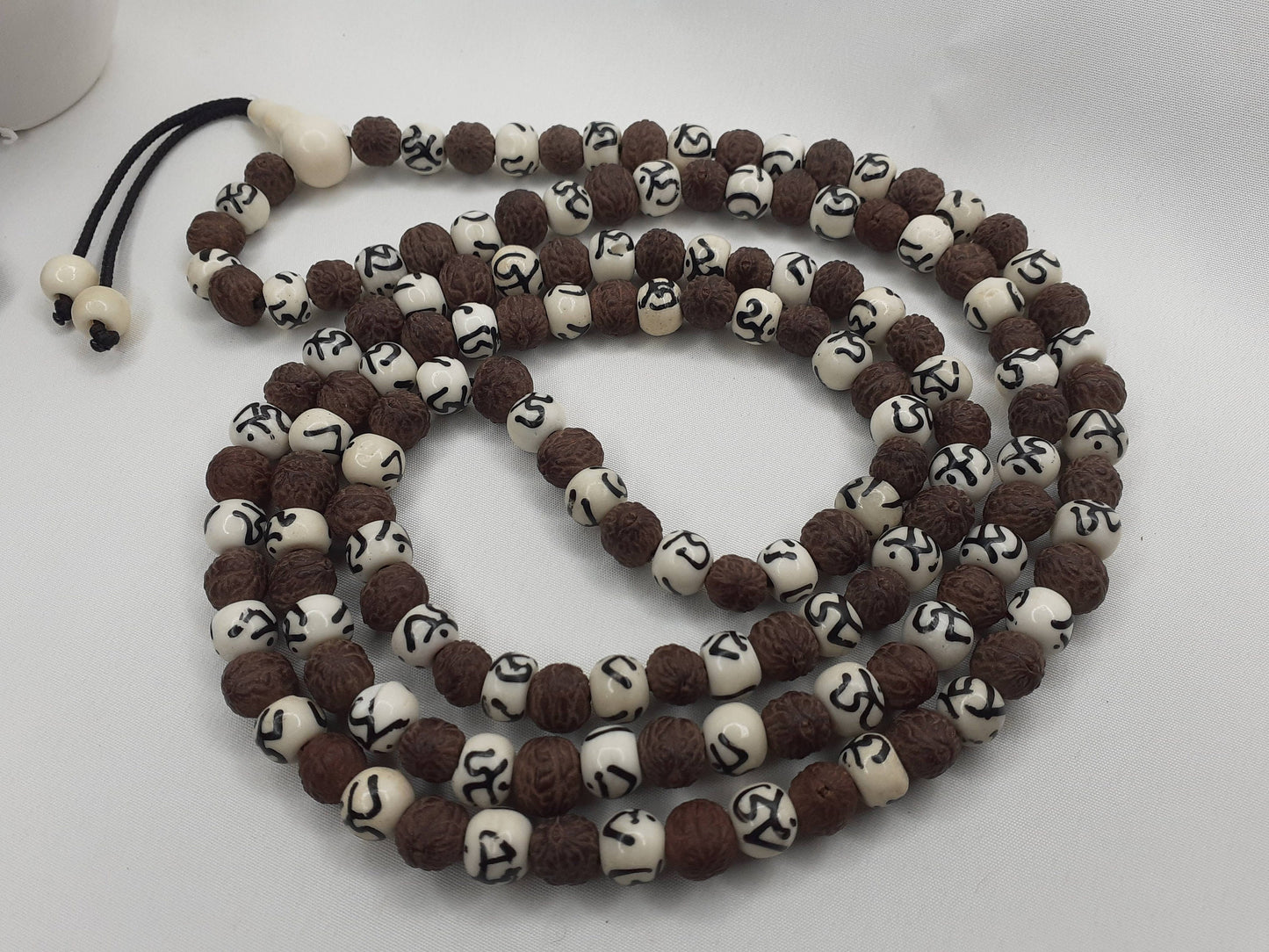Raktu Seeds Mala, Bones Beads, Handmade Necklace, Buddist Tibetan Prayer ,Healing Access,Meditation tools,Monk bracelet,Handcarved Bone