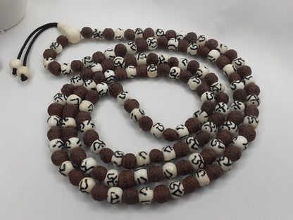 Raktu Seeds Mala, Bones Beads, Handmade Necklace, Buddist Tibetan Prayer ,Healing Access,Meditation tools,Monk bracelet,Handcarved Bone