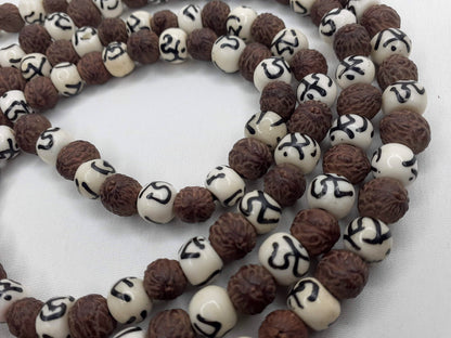 Raktu Seeds Mala, Bones Beads, Handmade Necklace, Buddist Tibetan Prayer ,Healing Access,Meditation tools,Monk bracelet,Handcarved Bone