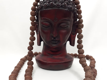 Raktu seeds Mala, Bones Beads, Hand Knotted Necklace, Buddist Tibetan Prayer , Healing ,Mantra Chanting Hindu,Meditation tools,Monk bracelet