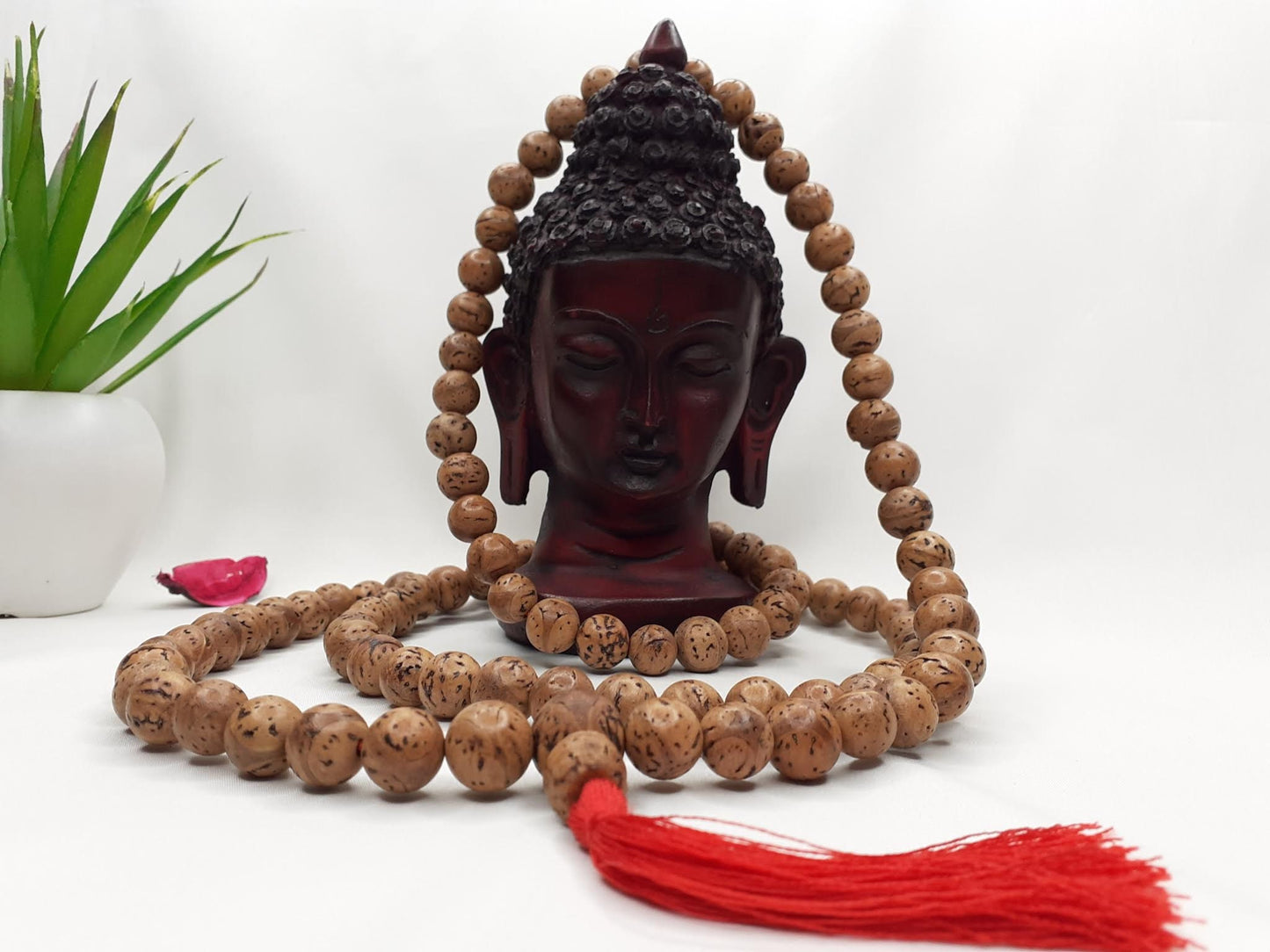 Bodhi seeds Mala, Buddhist beads , Hand Knotted Necklace, Tibetan Prayer , Healing ,Mantra Chanting Hindu,Meditation tools,Monk bracelet