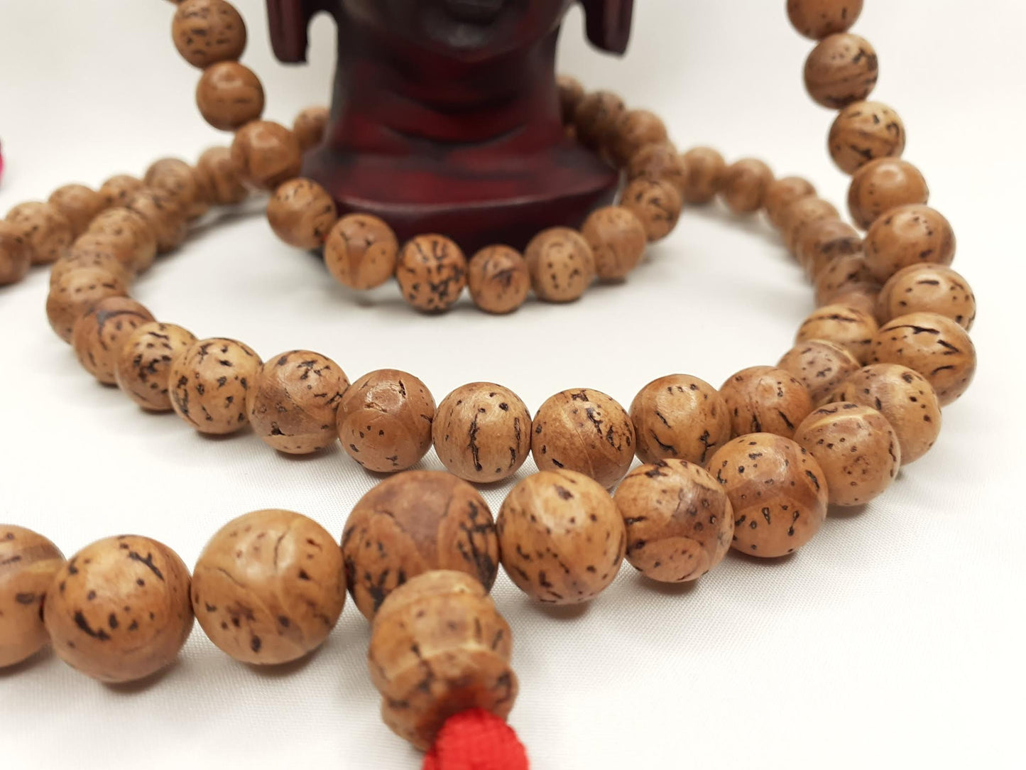 Bodhi seeds Mala, Buddhist beads , Hand Knotted Necklace, Tibetan Prayer , Healing ,Mantra Chanting Hindu,Meditation tools,Monk bracelet