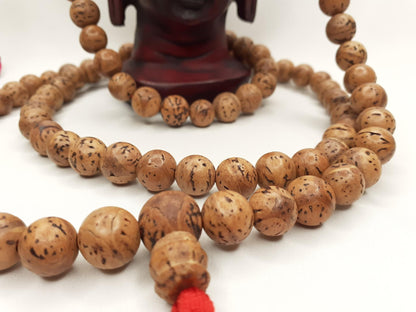 Bodhi seeds Mala, Buddhist beads , Hand Knotted Necklace, Tibetan Prayer , Healing ,Mantra Chanting Hindu,Meditation tools,Monk bracelet