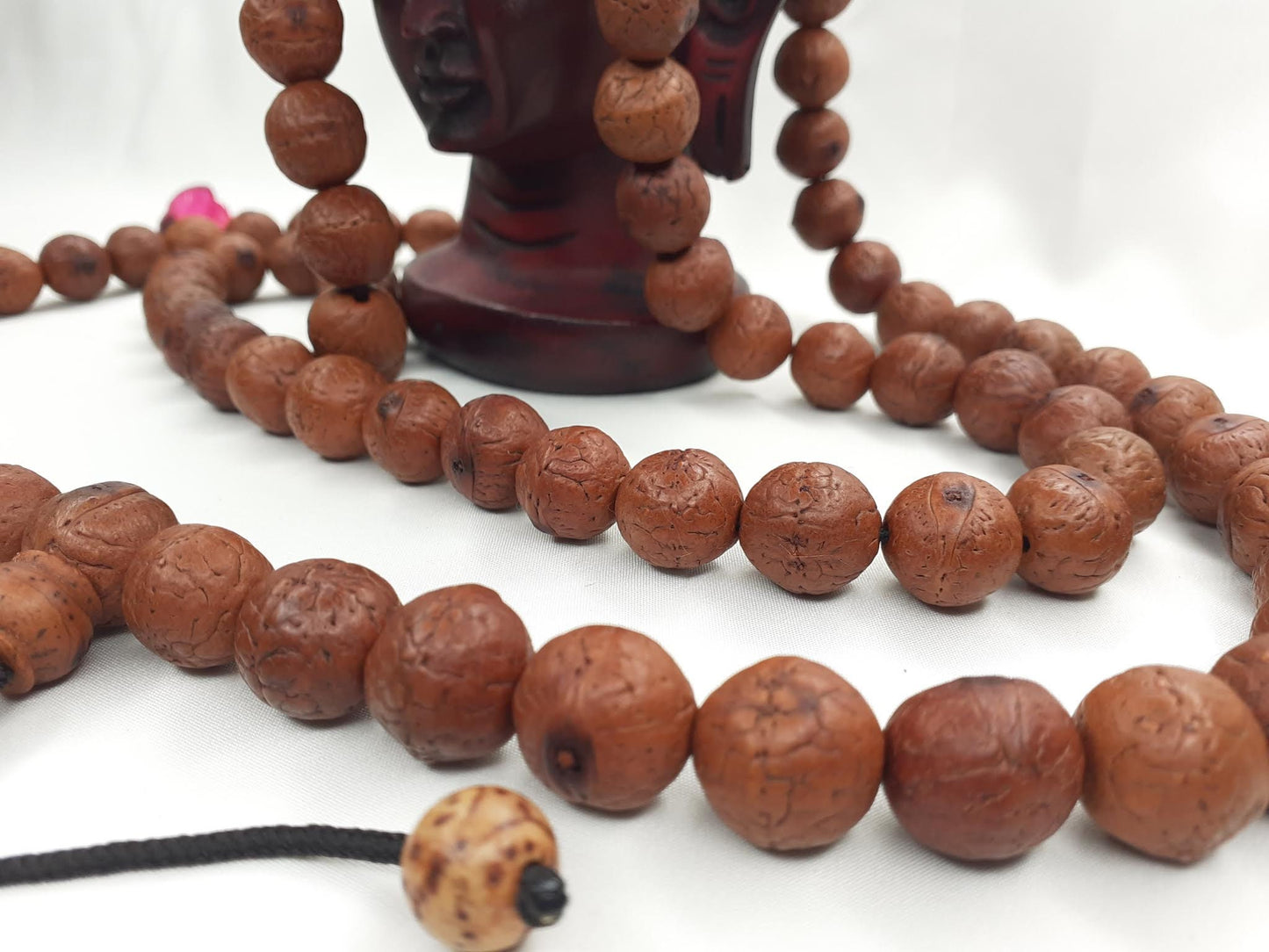 108 Authentic Natural Dark Brown Bodhi Seed Prayer Mala,Tibetan Buddhist Meditation Rosary,Nepal Bodhi Seeds Mala,Monk Spiritual Bracelet