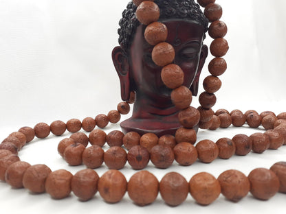 108 Authentic Natural Dark Brown Bodhi Seed Prayer Mala,Tibetan Buddhist Meditation Rosary,Nepal Bodhi Seeds Mala,Monk Spiritual Bracelet
