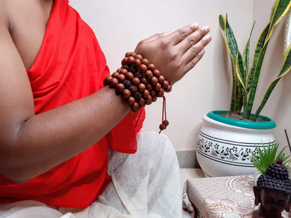 108 Naturally Aged Dark Brown Genuine Phoenix Eye Bodhi/Rudraksha Seeds Meditation Mala,Tibetan Buddhist Prayer Rosary,Nepal Bodhi Seeds