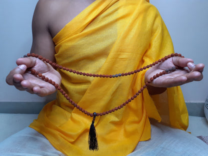 Rudraksha Seeds Mala,Hand Knotted Necklace, Buddhist Tibetan Prayer,Healing Accessaries,Hindu Mantra Chanting,Meditation tools,Monk bracelet