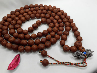 Bodhi Seed Mala,Aged Bodhi Seeds, Buddhist beads, Hand String Necklace, Tibetan Prayer,Hindu Mantra Chanting ,Meditation tools,Monk bracelet