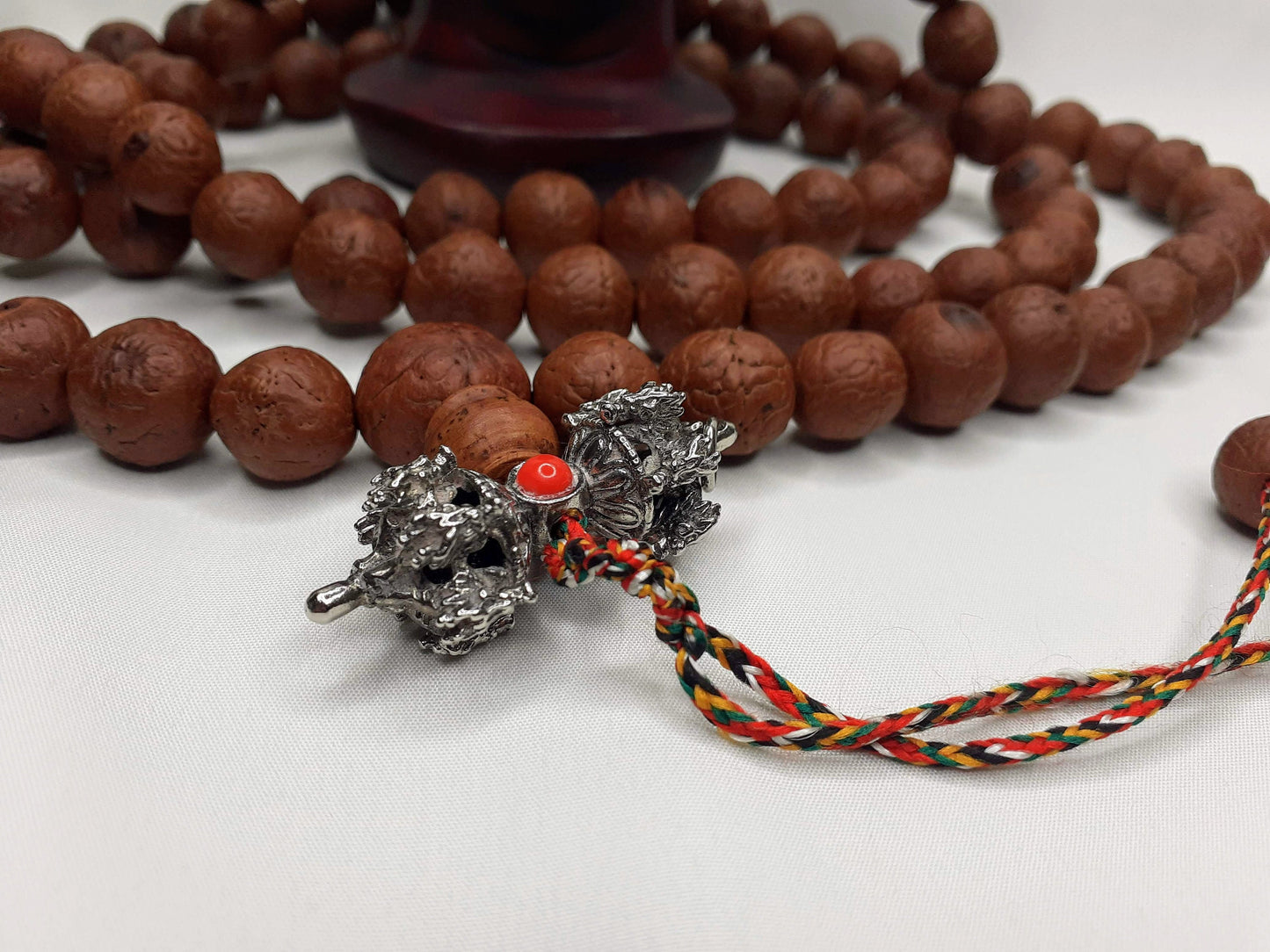 Bodhi Seed Mala,Aged Bodhi Seeds, Buddhist beads, Hand String Necklace, Tibetan Prayer,Hindu Mantra Chanting ,Meditation tools,Monk bracelet