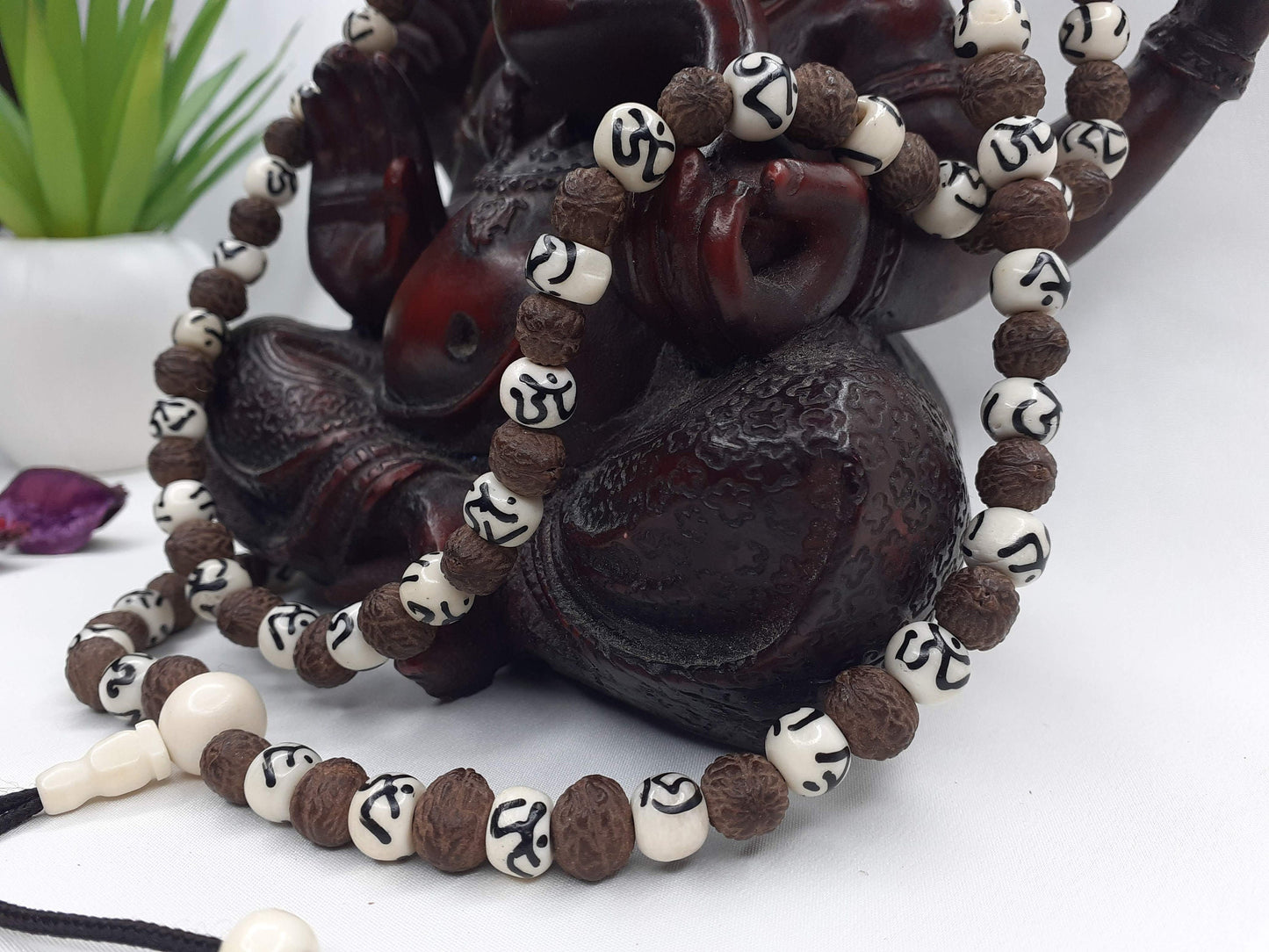 Raktu Seeds Mala, Bones Beads, Handmade Necklace, Buddist Tibetan Prayer ,Healing Access,Meditation tools,Monk bracelet,Handcarved Bone