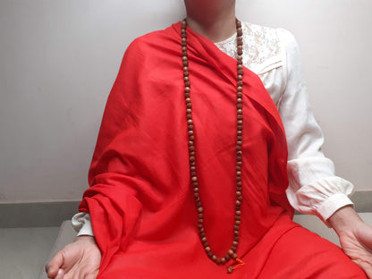Bodhi and  Rudraksha seeds Mala, Buddhist beads ,Hand Knotted Necklace, Tibetan Prayer,Mantra Chanting Hindu,Meditation tools,Monk bracelet