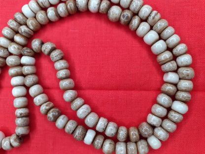 108 Vintage Natural Handcrafted Bone Prayer Beads,Buddhist Tibetan Prayer Mala,Bone Yoga Meditation Mala,Ethnic Bone Necklace/Jewellery