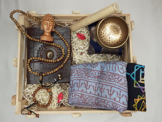 Meditation Gift Box,Tibetan Singing Bowl,Positive Energy Gift Set,Healing Box,Spiritual Gift,House Warming Gift,Wellness Gift