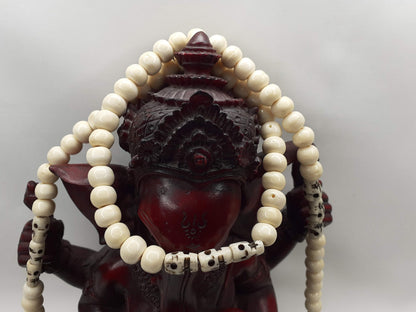 Handcrafted Buddhist White Bone Beads,Meditation Mala, Buddhist Beads,Bone necklace,Ethnic Jewellery,Tibetan Bone Prayer Beads,