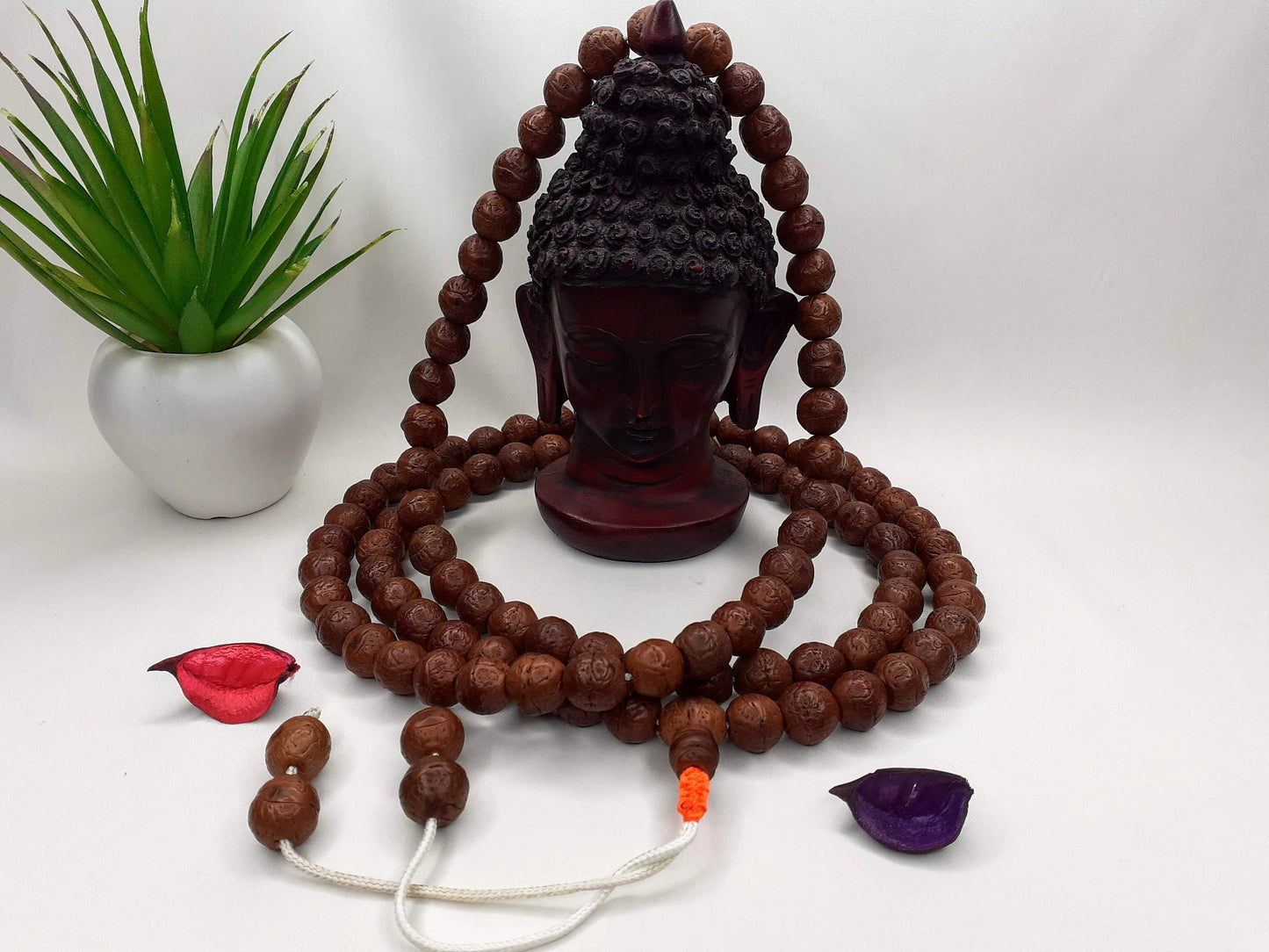 12mm Authentic Naturally Aged Phoenix One Eye Bodhi Seeds Mala,Tibetan Buddhist Bodhi Beads,Monk Prayer Mala,Old Nepali Bodhi Seeds Rosary