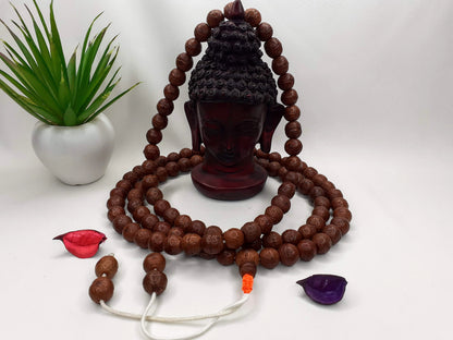 12mm Authentic Naturally Aged Phoenix One Eye Bodhi Seeds Mala,Tibetan Buddhist Bodhi Beads,Monk Prayer Mala,Old Nepali Bodhi Seeds Rosary