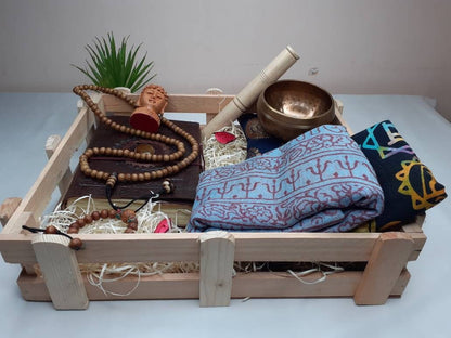 Meditation Gift Box,Tibetan Singing Bowl,Positive Energy Gift Set,Healing Box,Spiritual Gift,House Warming Gift,Wellness Gift
