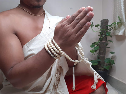 Handcrafted Buddhist White Bone Beads,Meditation Mala, Buddhist Beads,Bone necklace,Ethnic Jewellery,Tibetan Bone Prayer Beads,