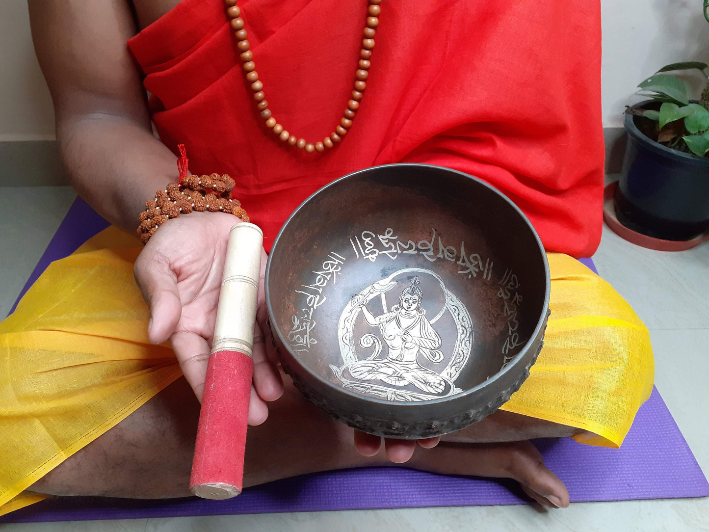 Antique Singing Bowl 5 inch Bowl Handmade Tibetan Singing Bowl of Yoga, Meditation, Chakra Healing, Hand Carved Antique Healing Singing bowl