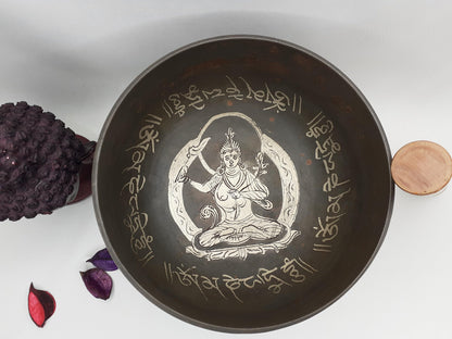 Antique Singing Bowl 5 inch Bowl Handmade Tibetan Singing Bowl of Yoga, Meditation, Chakra Healing, Hand Carved Antique Healing Singing bowl
