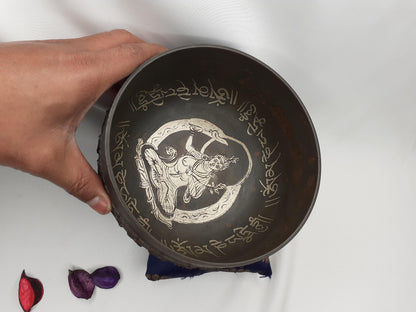 Antique Singing Bowl 5 inch Bowl Handmade Tibetan Singing Bowl of Yoga, Meditation, Chakra Healing, Hand Carved Antique Healing Singing bowl