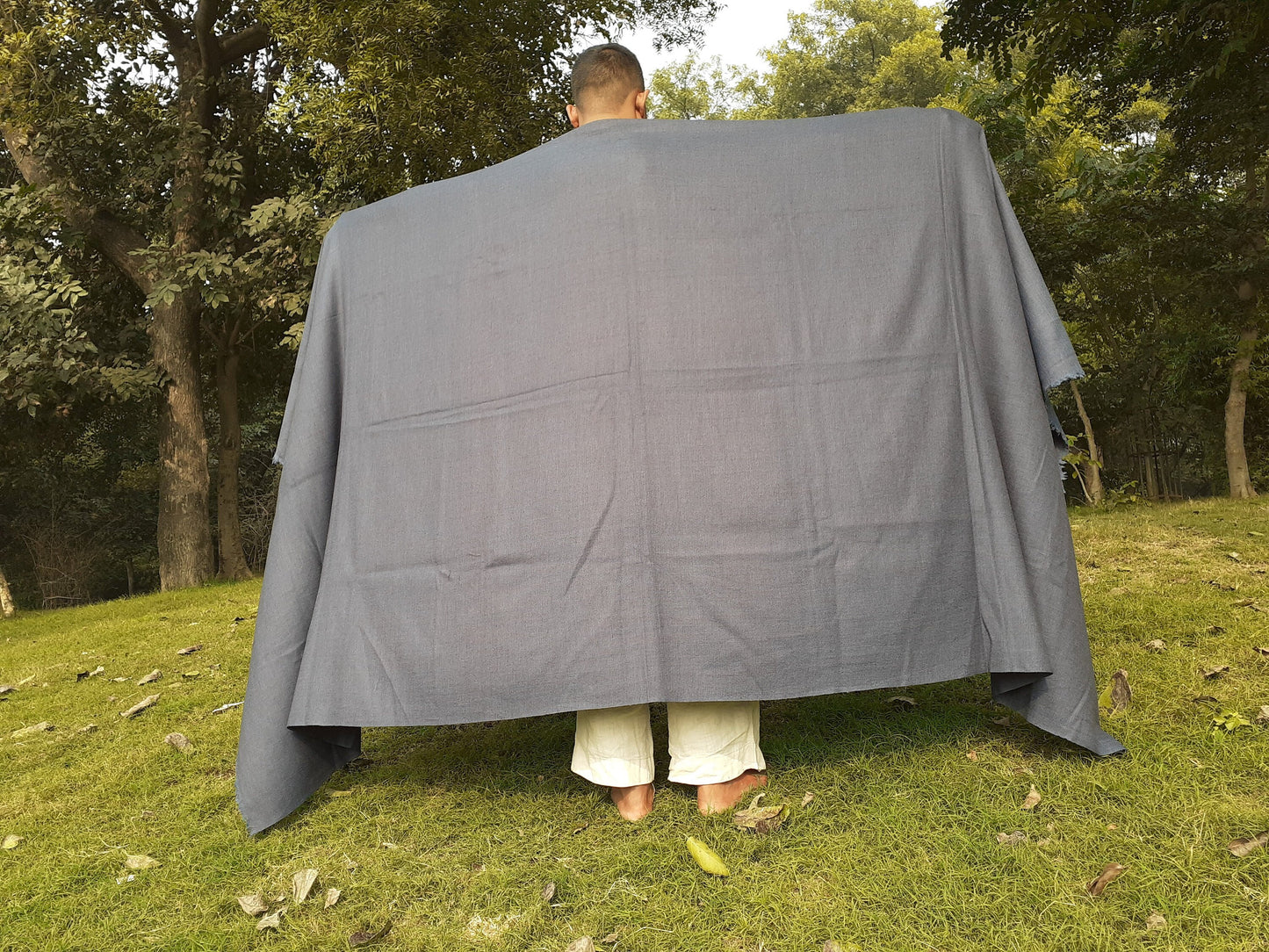 Large Size Blue Handwoven Pure Himalayan  Sheep Wool  Meditation Shawl,Ethnic Indian Blanket,,Himalayan  Wool Prayer Wrap,Kullu Shawl