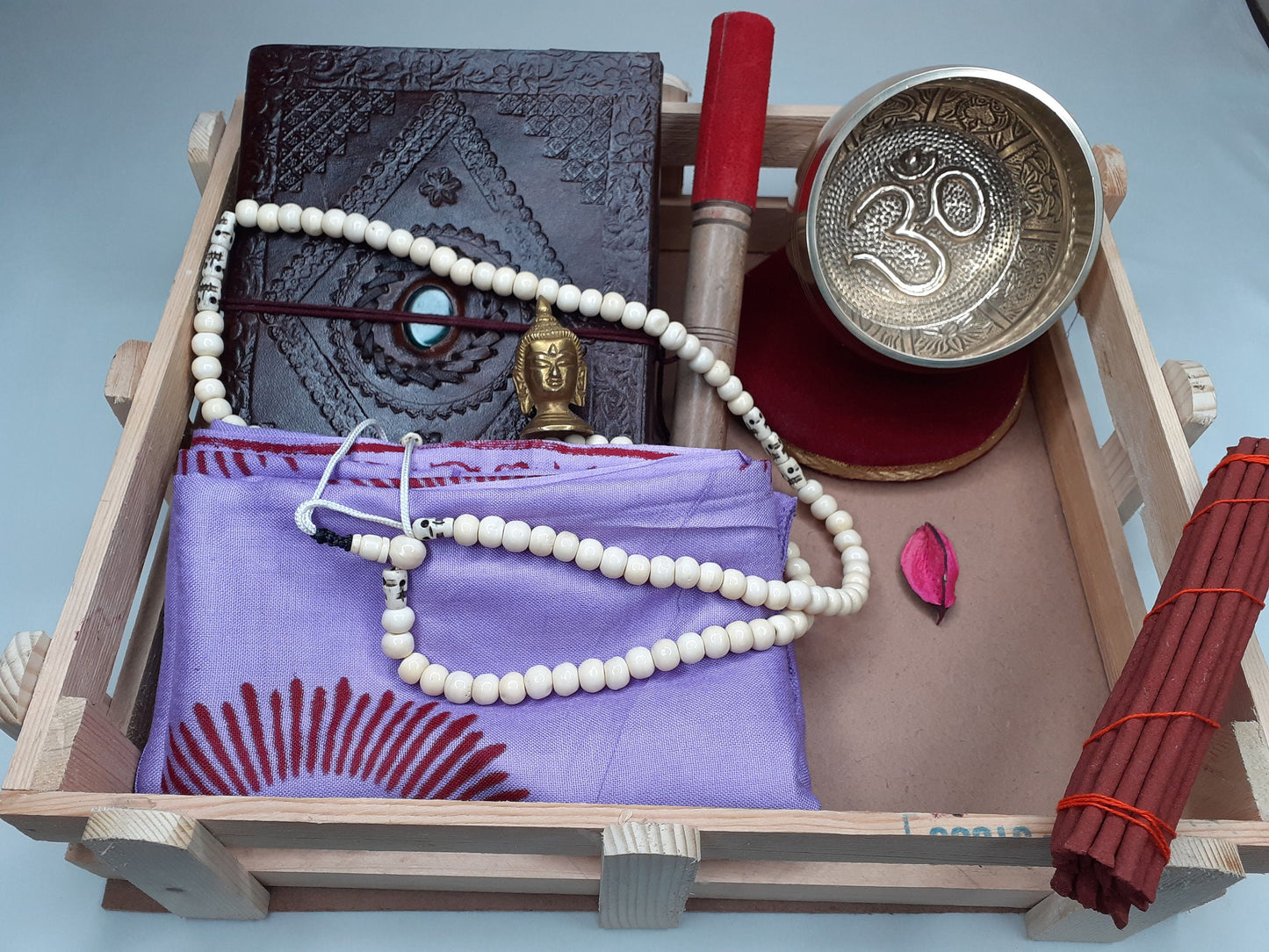 Meditation Gift Box,Tibetan Singing Bowl,Positive Energy Gift Set,Healing Box,Spiritual Gift,House Warming Gift,Wellness Gift