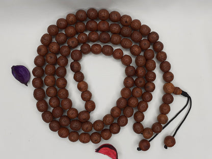 108 11-12mm Authentic Aged Naturally Dark One Eye Bodhi Seeds Mala,Tibetan Buddhist Bodhi Beads Rosary,Nepali Bodhi Seed Prayer Japa Mala