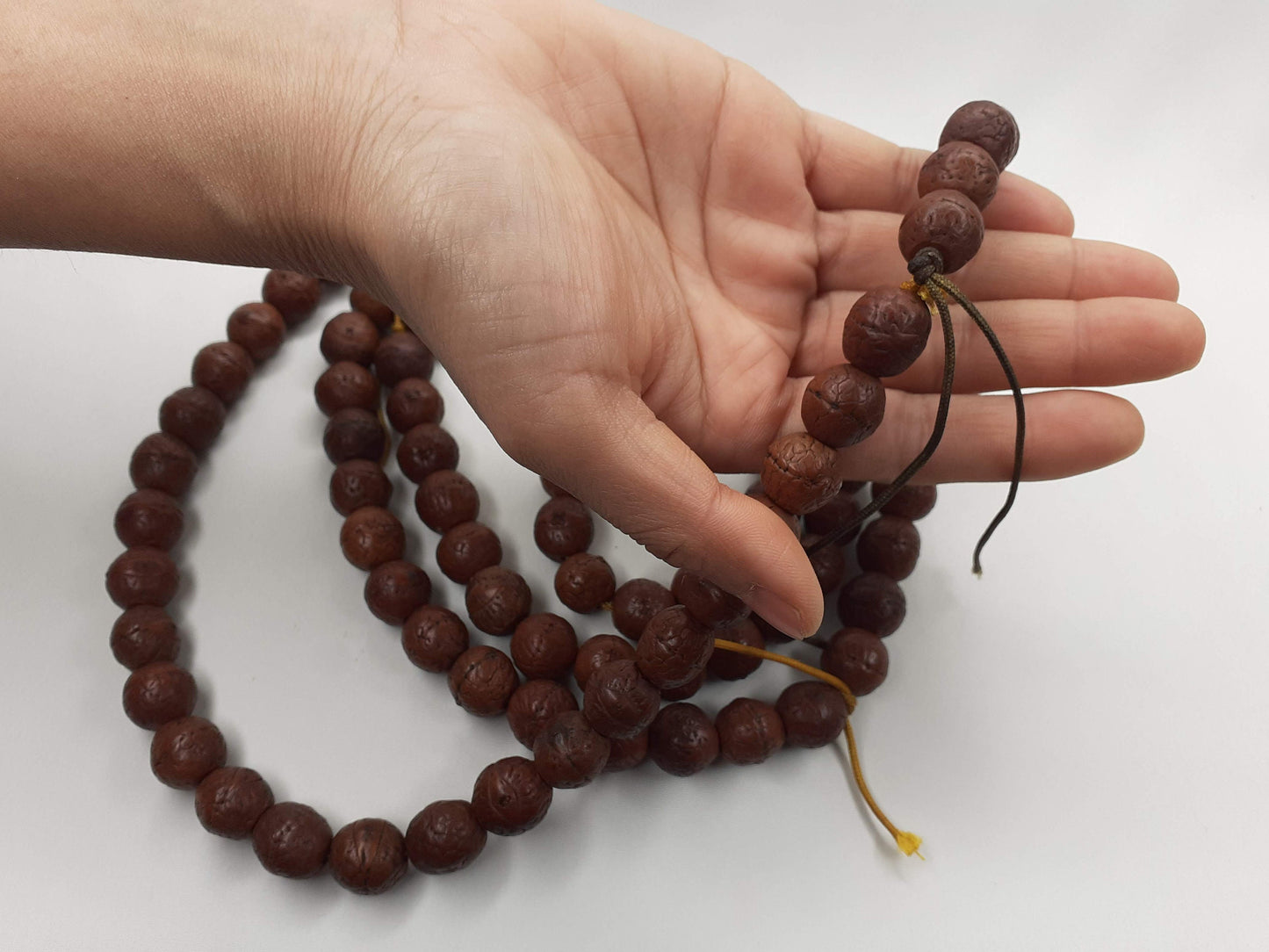 12mm 108 Antique Darked Phoenix One Eye Bodhi Seeds Mala,Buddhist beads,Tibetan Bodhi Beads,Antique Prayer Mala,Nepali Bodhi Seed Japa Mala